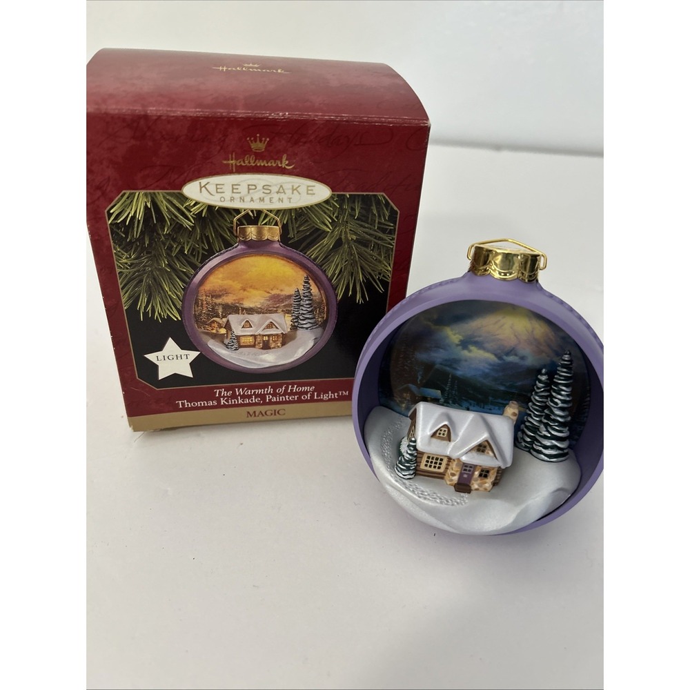 Hallmark 1997 Thomas Kinkade Ornament The Warmth Of Home 1244 - Picture 8 of 8